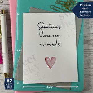 Greeting card sympathy grief message "Sometimes there are no words"