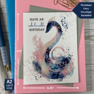 greeting card featuring Lochness monster and message "have an unbelievable birthday"